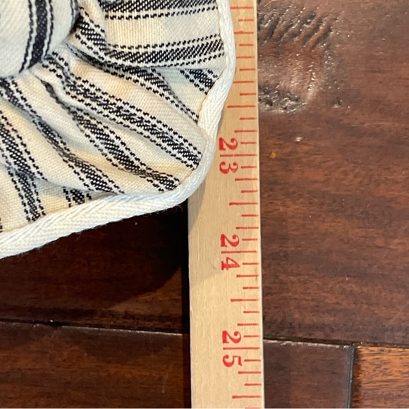 Ralph Lauren black ticking throw pillow with feather insert 22” - Picture 6 of 9